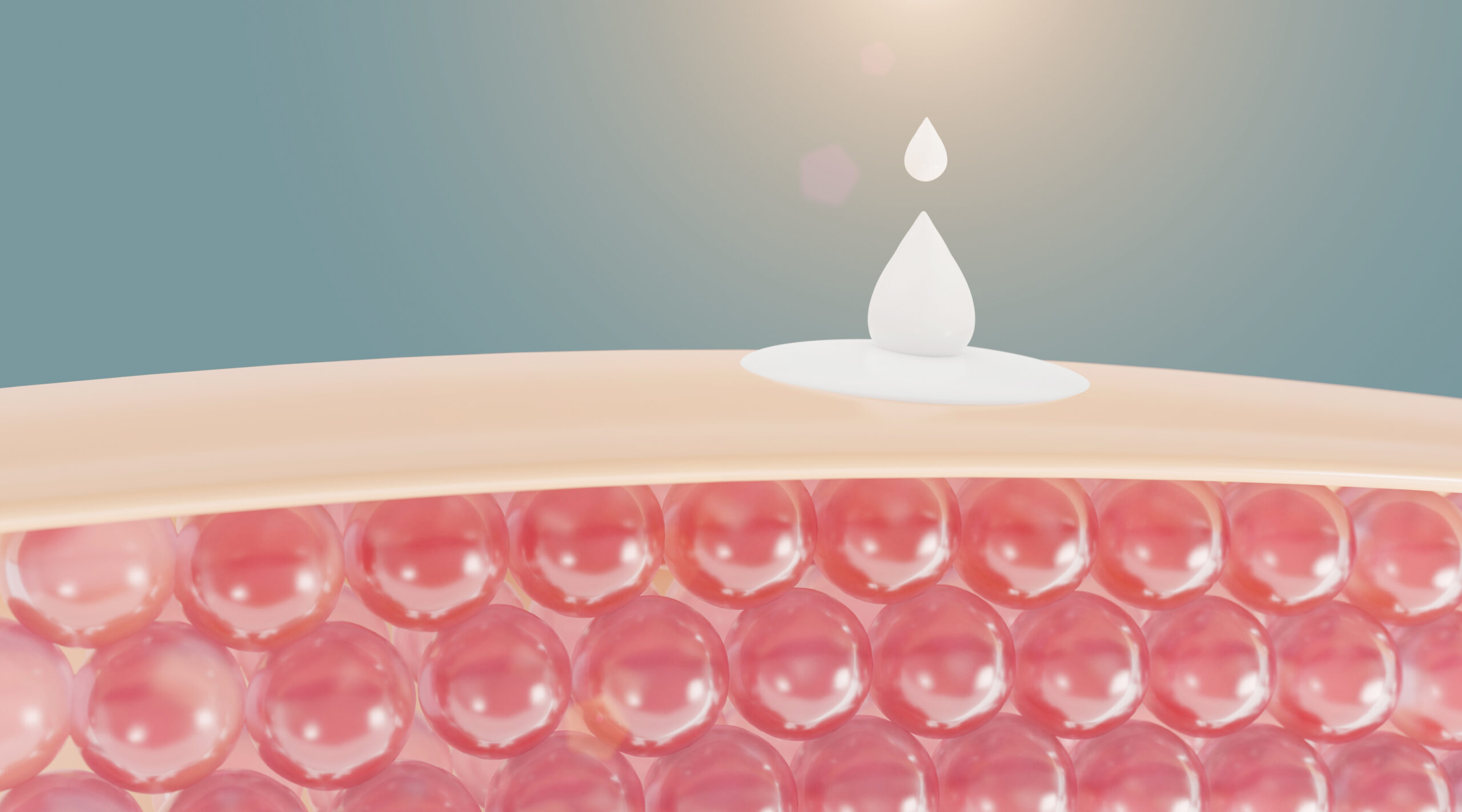Ilustração das camadas da pele, com destaque para a função barreira na epiderme